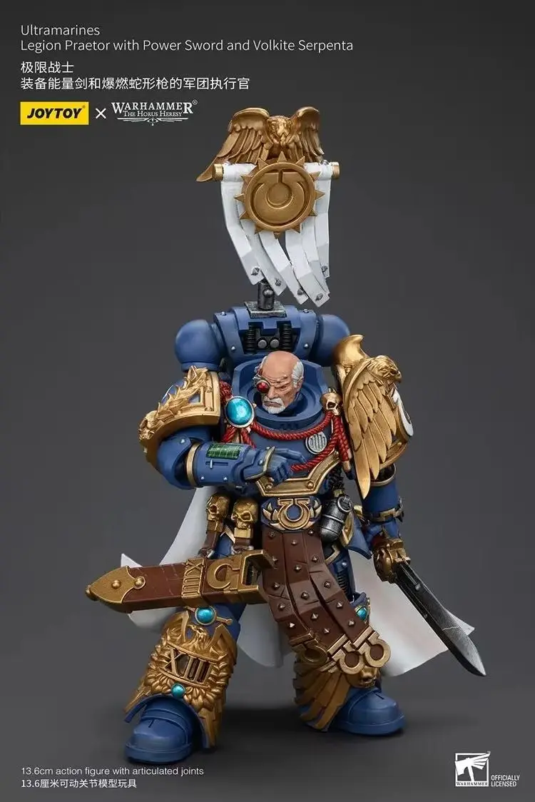 

JOYTOY Warhammer "The Horus Heresy" Ultramarines Legion Praetor With Power Sword And Volkite Serpenta Action Figure Doll Collect