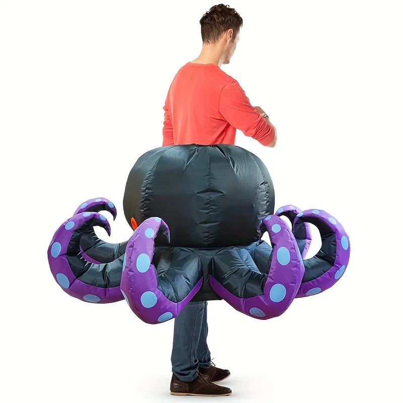 New Halloween Party Costumes, Performance Costumes, Black Octopus Inflatable Suit, Cycling Octopus Inflatable Suit