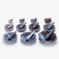 Mortero y mortero de ágata Natural de alta calidad para molienda de laboratorio 110mm 120mm 150mm 160mm 200mm