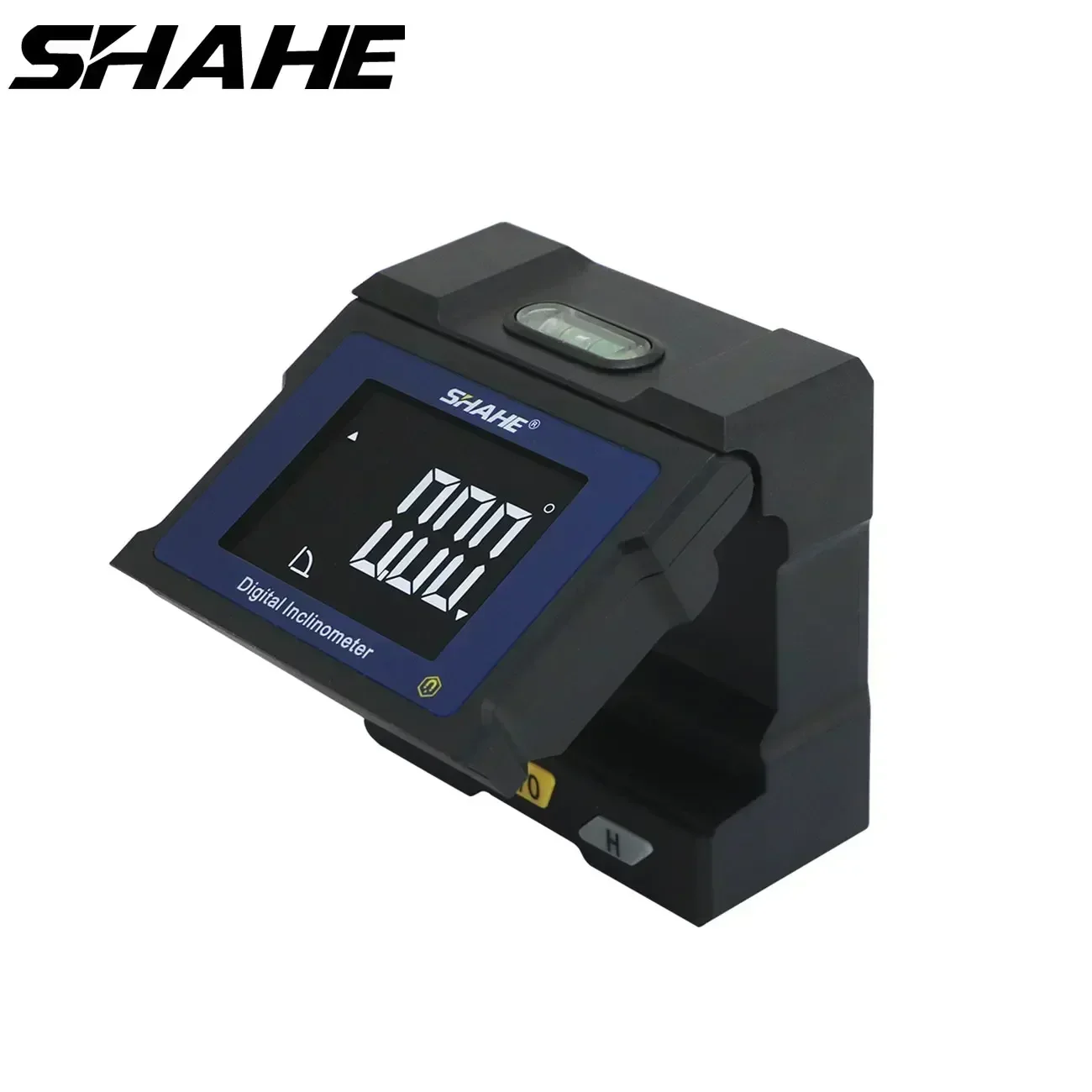 SHAHE Digital Angle Gauge Protractor Inclinometer With Flip Up Display Bubble Level Box Measures 4*90 and 2*180 Degree Ranges