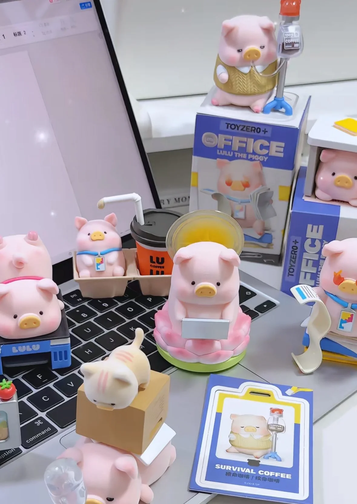 

Toyzero New Lulu The Piggy Office Theme Series Blind Box Collectible Figurine Desktop Decor Ornament Trendy Gift For Adults