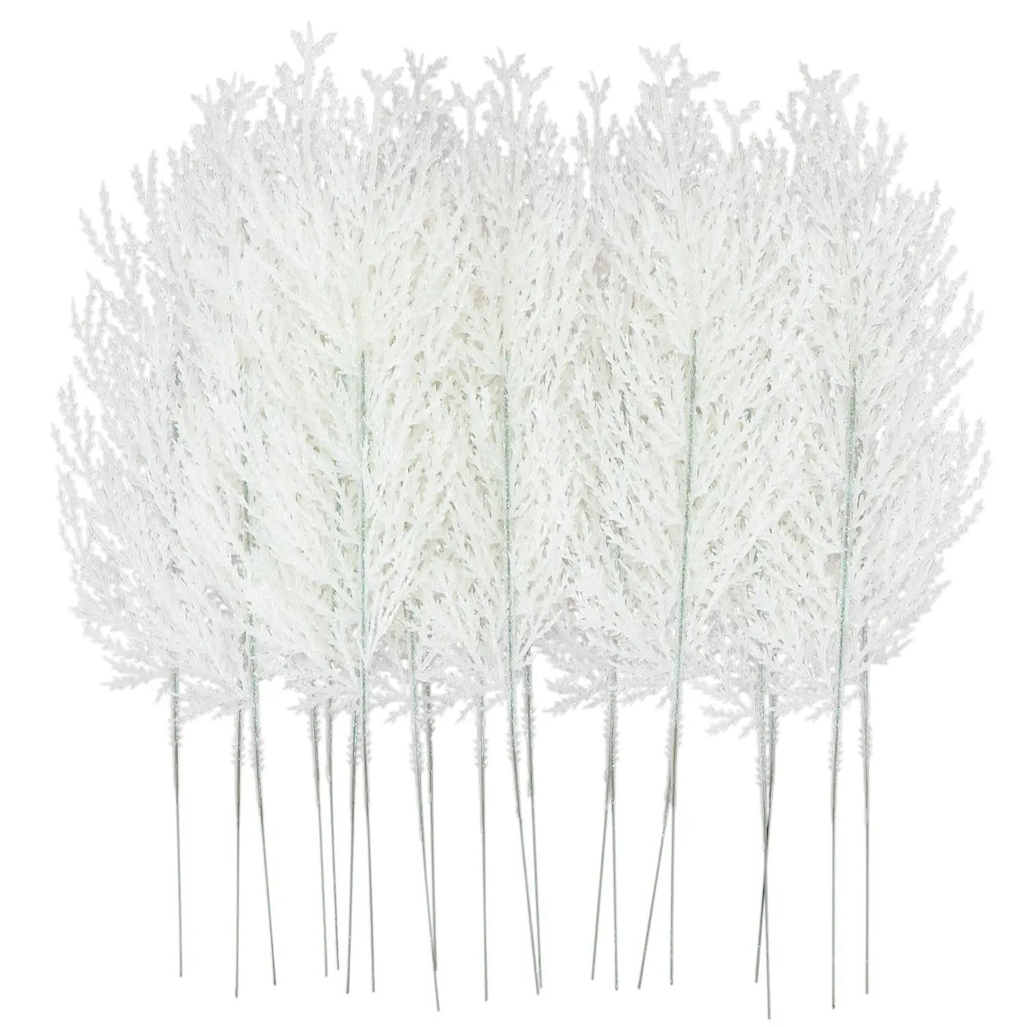 White Pine Needles Artificial Christmas Tree Ornaments DIY Leaf Branches Wreath Home Garden Decoration New Year Party Supply