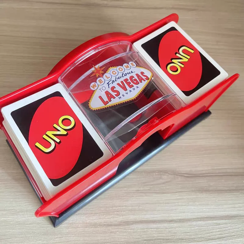 Brettspiel Poker Dispenser Sortiermaschine Manueller Poker Card Shuffler 2-Deck mit Handkurbel für Heimkartenspiele