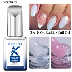 KODIES GEL Builder Nail Gel Polish Brush On Construction Hard Gel for Extension Semi Permanent UV Long Lasting Base Gel Varnish