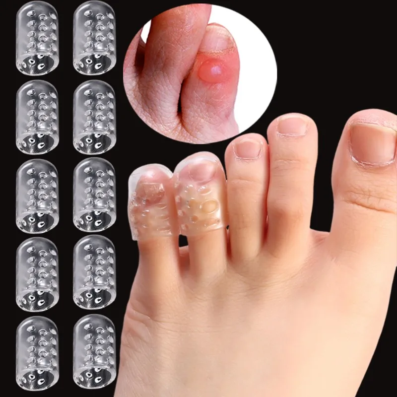 Protetor Toe de silicone para homens e mulheres, macio respirável, antifricção, transparente diário, separadores de dedo confortáveis, verão