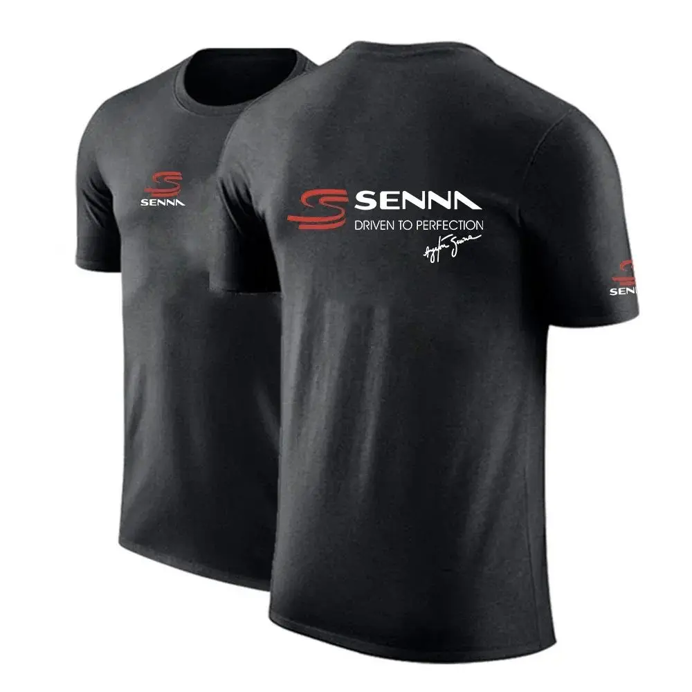 Ayrton Senna 2024, gran oferta de verano para hombres, camisetas clásicas de algodón con estampado de moda de Color sólido, camisetas deportivas informales con cuello redondo, Tops