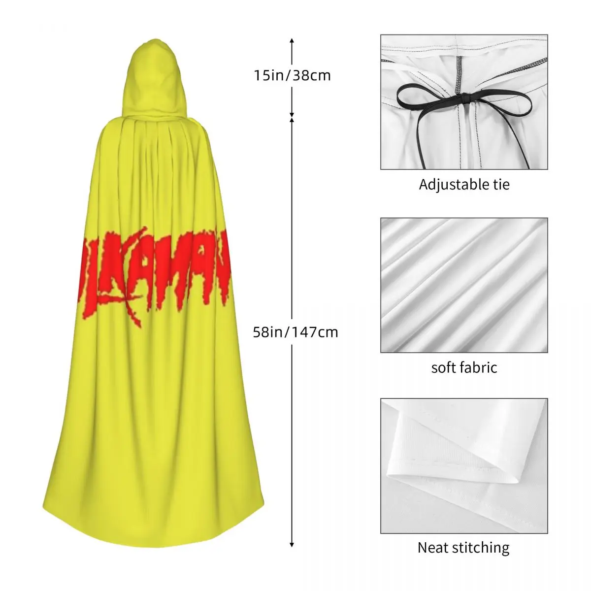 هالك هوجان هالكامانيا عباءة طويلة مقنعين الساحرة القرون الوسطى زي تأثيري كيب هالوين معطف الكبار للجنسين