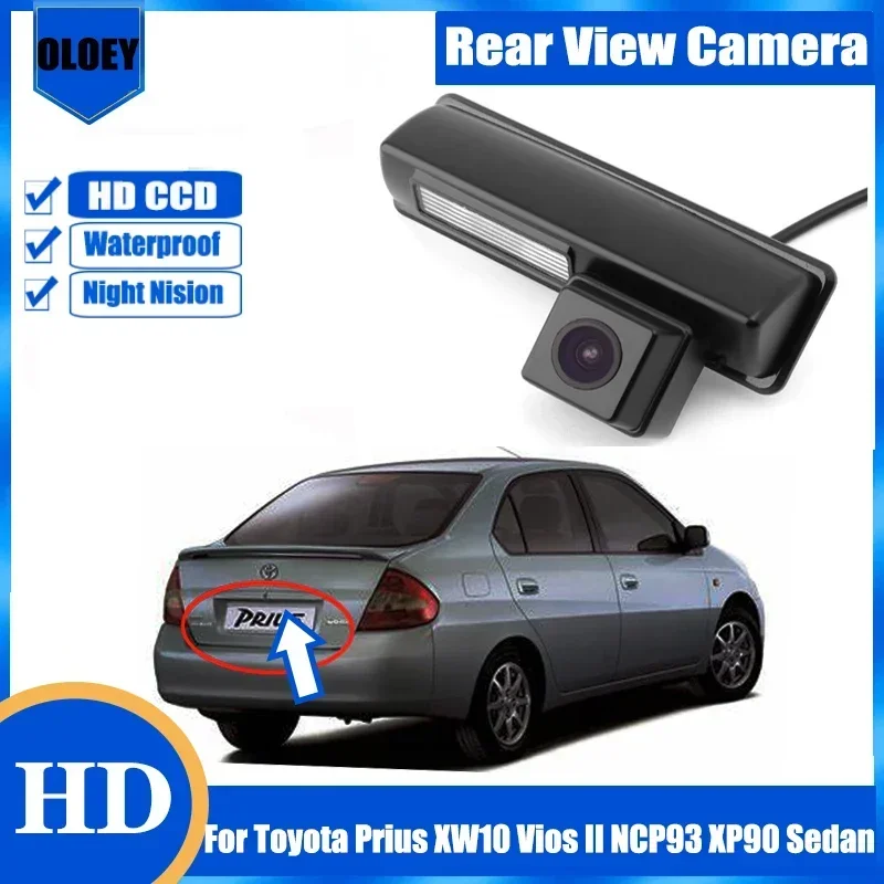 Rear View Reverse Back Up Parking Camera For Toyota Prius XW10 Vios II NCP93 XP90 Sedan CCD license plate camera HD Night Vision