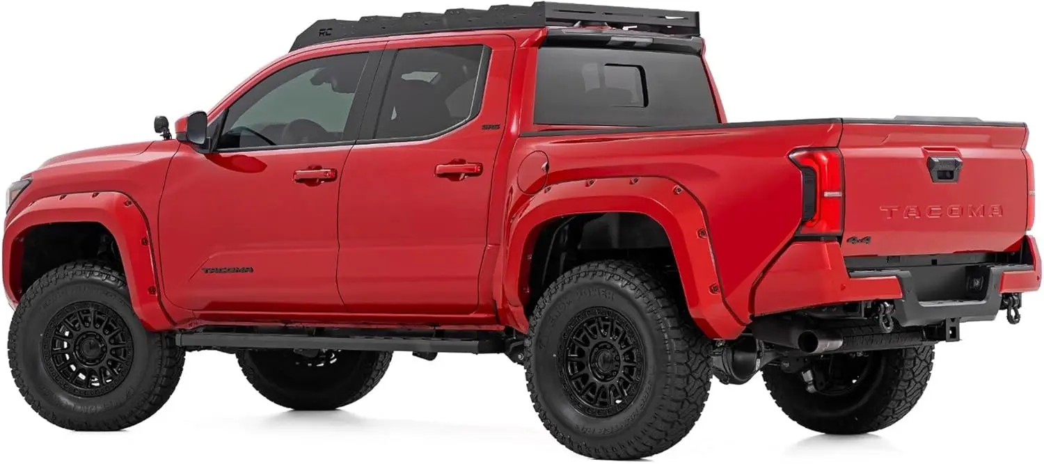 لوحات الجري BA2 لسيارة Toyota Tacoma Double Cab (2024-2025) - خطوات جانبية واسعة مقاس 5 بوصات غير قابلة للانزلاق