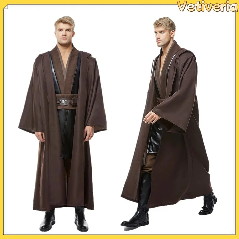 ♥-2025-nuovo-halloween-jedi-anakin-skywalker-costume-cosplay-uniforme-in-pelle-marrone-mantello-per-uomo-maschio-adulto-fantasia-carniv-★-☆-ly99
