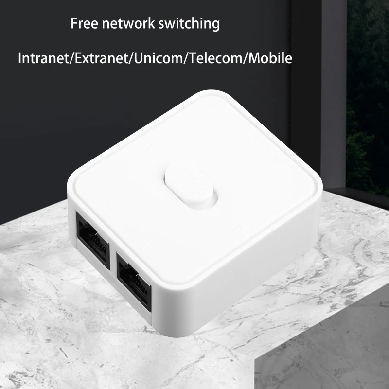 2 Port Desktop Gigabit 10/100 / 1000Mbps Ethernet Adapter RJ45 Ethernet Switcher LAN