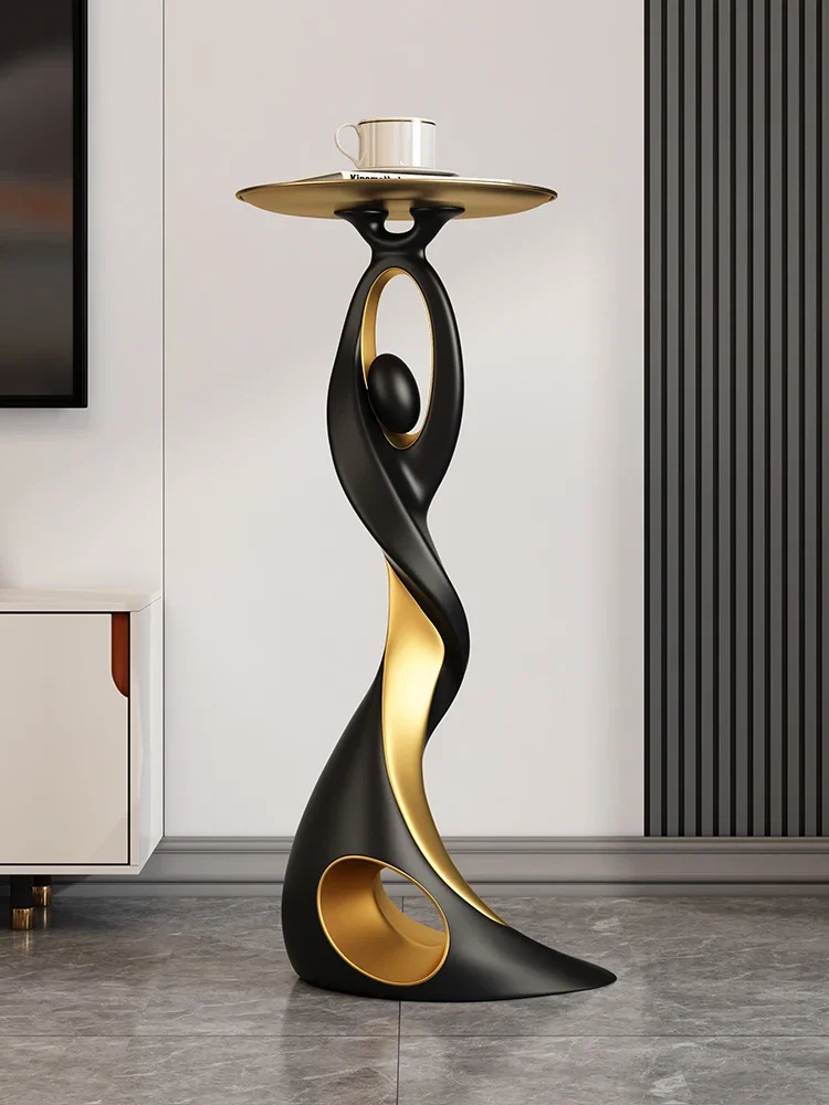 Creative Designer Furniture Home Decor Art Abstract Sofa Side Table Light Luxury Living Room Porch Decor Corner Table Storage