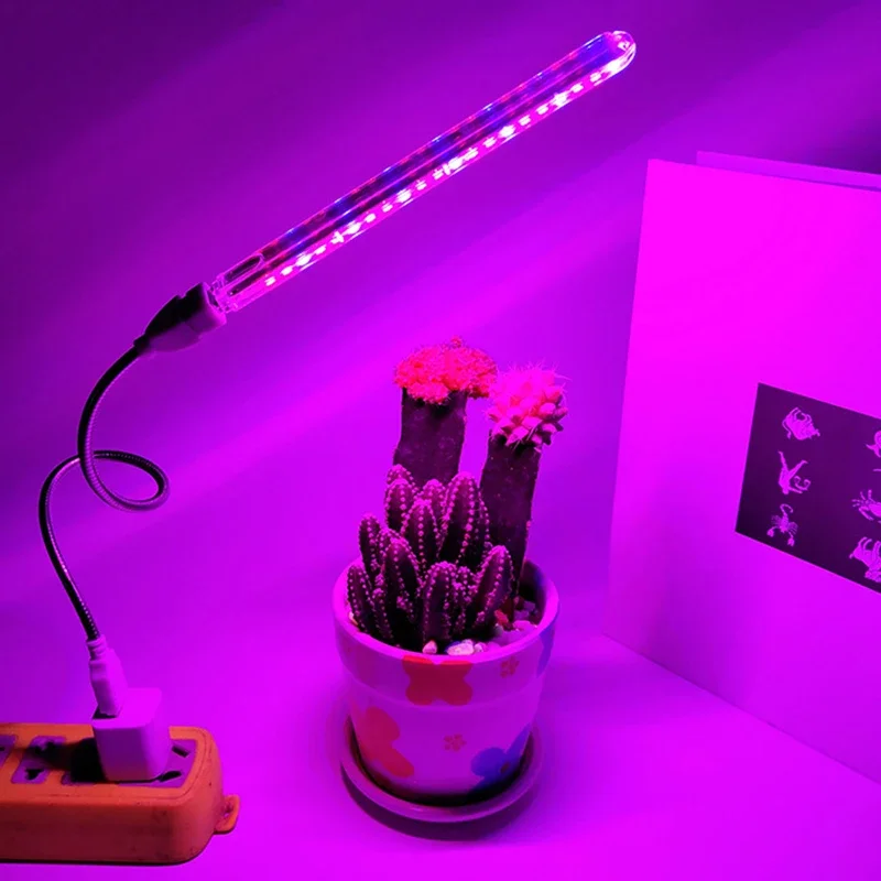 5V LED Grow Light Full Spectrum Phyto Lamp Interior USB para Plantas Flores Mudas Estufa 10W