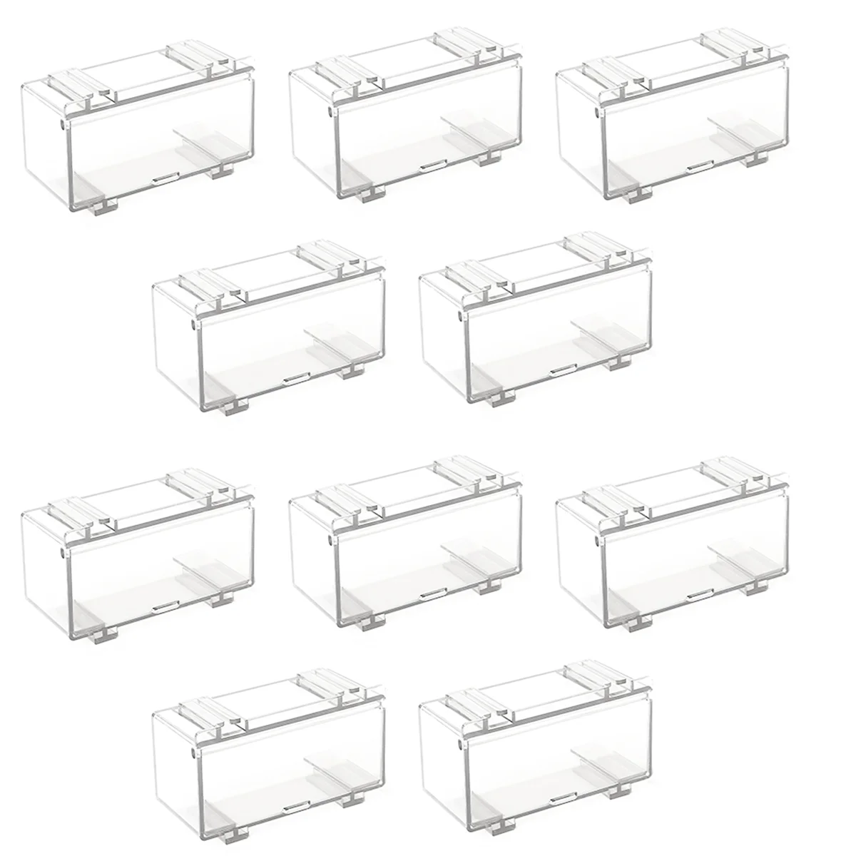 10Pcs Clear Acrylic Display Case for Car Mold, Wheels Car Model Display Case Scale Wheel Display Case A