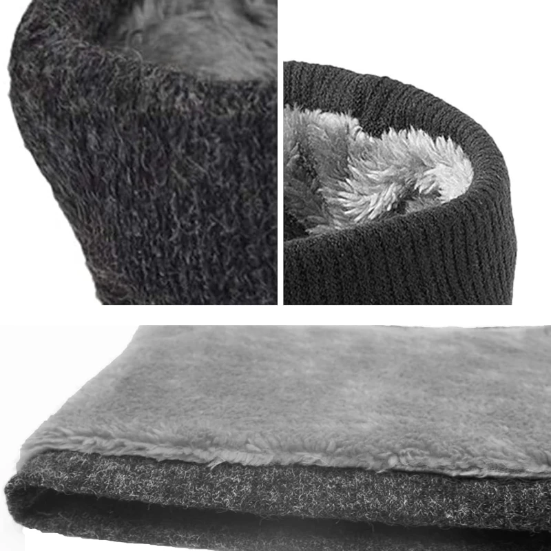 Soft Knit Winter Neck Warmer Thickened Thermal Gaiter Scarf Cover for Running Skating Skiing Hiking Outdoor Sports Cold Weather