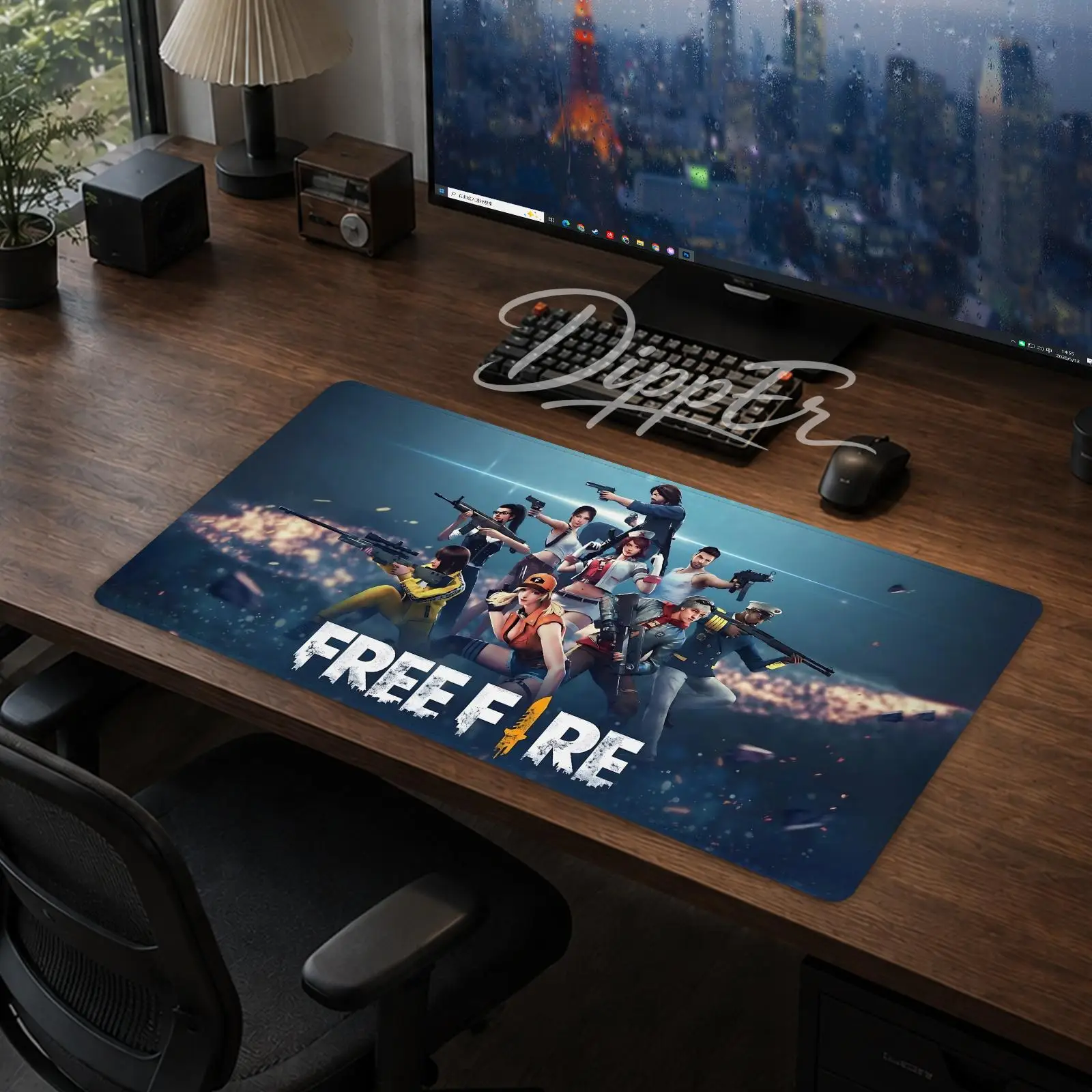 Free Fire Mouse Pad Gaming office Desk Mat Non-slip Large Mousepad DIY Keyboard Pad stitched edge rubber base