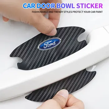 件裝汽車門把手碗防刮花碳纖維貼紙,適用於福特 mk2 mk3 Ranger Mondeo mk4 S-MAX Kuga Mustang Fusion 6 最佳銷售 福特Fusion配件 - №6