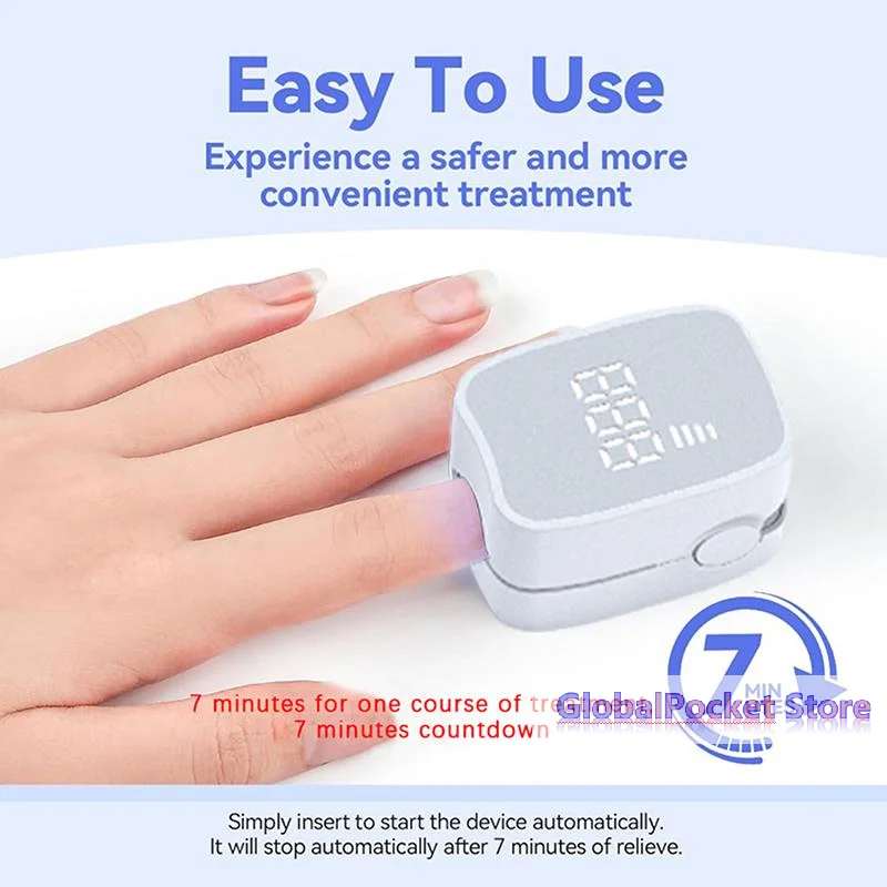 Nail Fungus Cleaning Light Device For Onychomycosis USB Charge Nail Fungus Laser 905nm Infrared Light 470nm Blue Light NailSalon