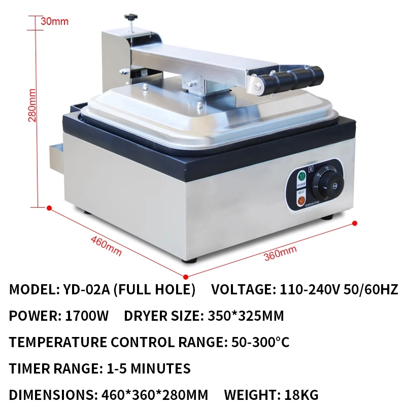 Commercial multi function electric toaster 1700W bread plate heating snack heating equipment