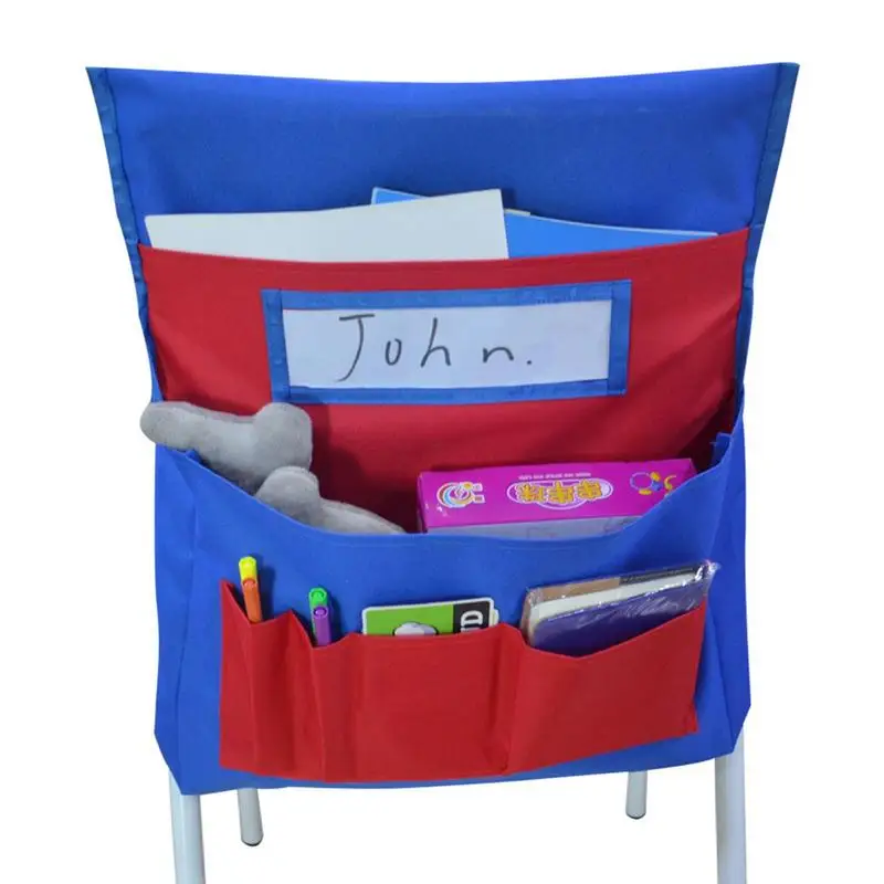 Chair Pockets Seat Sack For Classroom Chair Kids School Supplies Chair Pockets Classroom Seat Storage Organizer Polyester