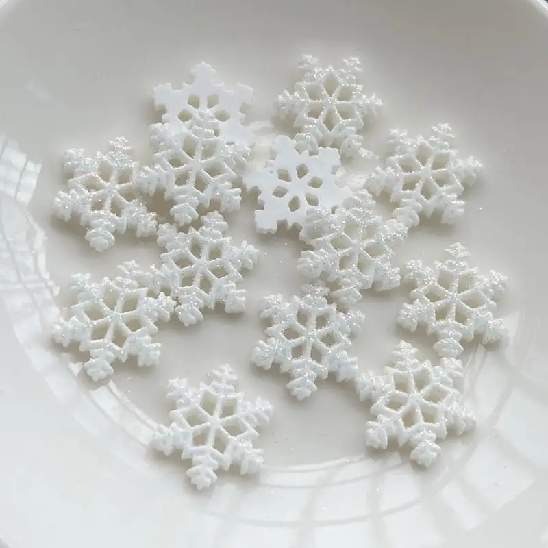 20pcs 18mm & 20mm & 27mm snowflake resin decoration flat back Kawaii resin flatback Christmas party decoration. Christmas crafts