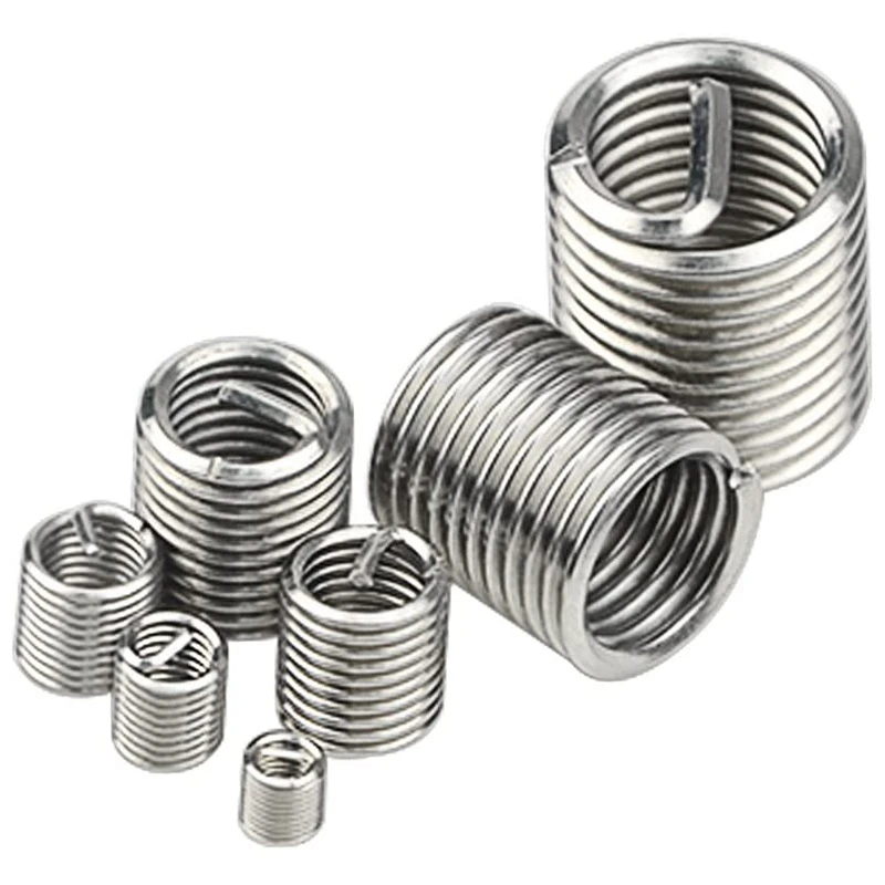 Kit de inserción de rosca autorroscante de acero inoxidable, 70 piezas, M2, M2.5, M3, M4, M5, M8, tornillo ranurado autorroscante