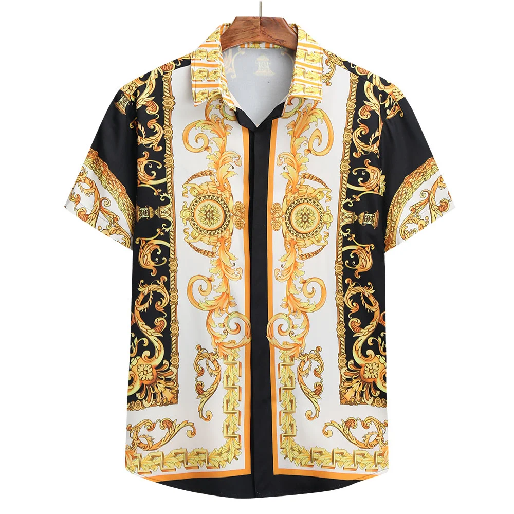 2024 Hawaiian Real Betis Men's Shirts Oversized Clothing Brand Middle East Arab Islam Copy Plain Blouse For Men Style European