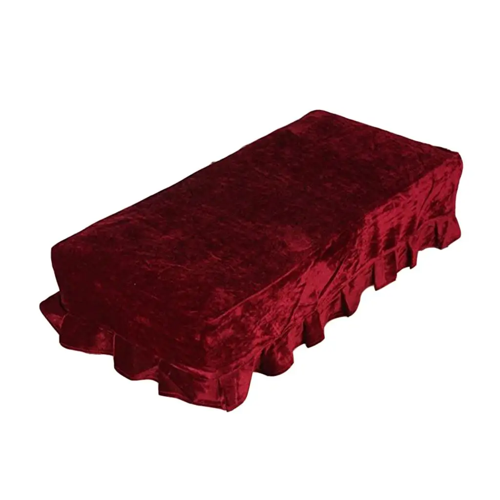 Dust Proof Chair Slipcover Pleuche Piano Bench Protector Velvet Seat Cover for Single and Dual Seats