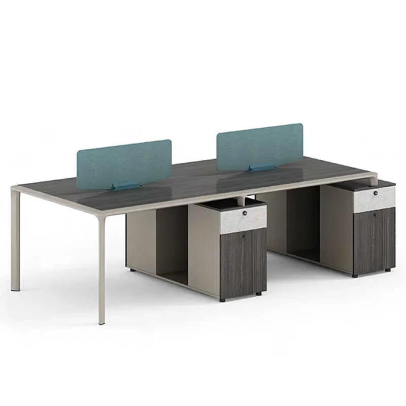 Desk Staff Double Quad 4/6 Screen Card Seat Financial Office Furniture Staff Office Desk and Chair Combination