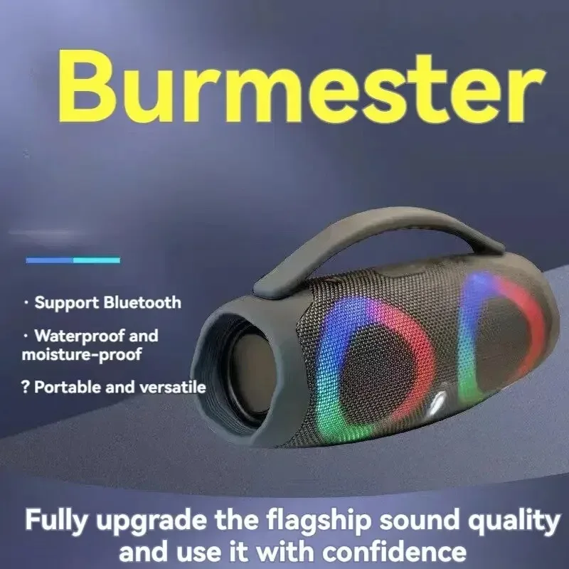100 واط عالية الطاقة سمّاعات بلوتوث المحمولة RGB ضوء ملون مقاوم للماء مضخم صوت لاسلكي 360 ستيريو المحيطي TWS FM Boombox #4