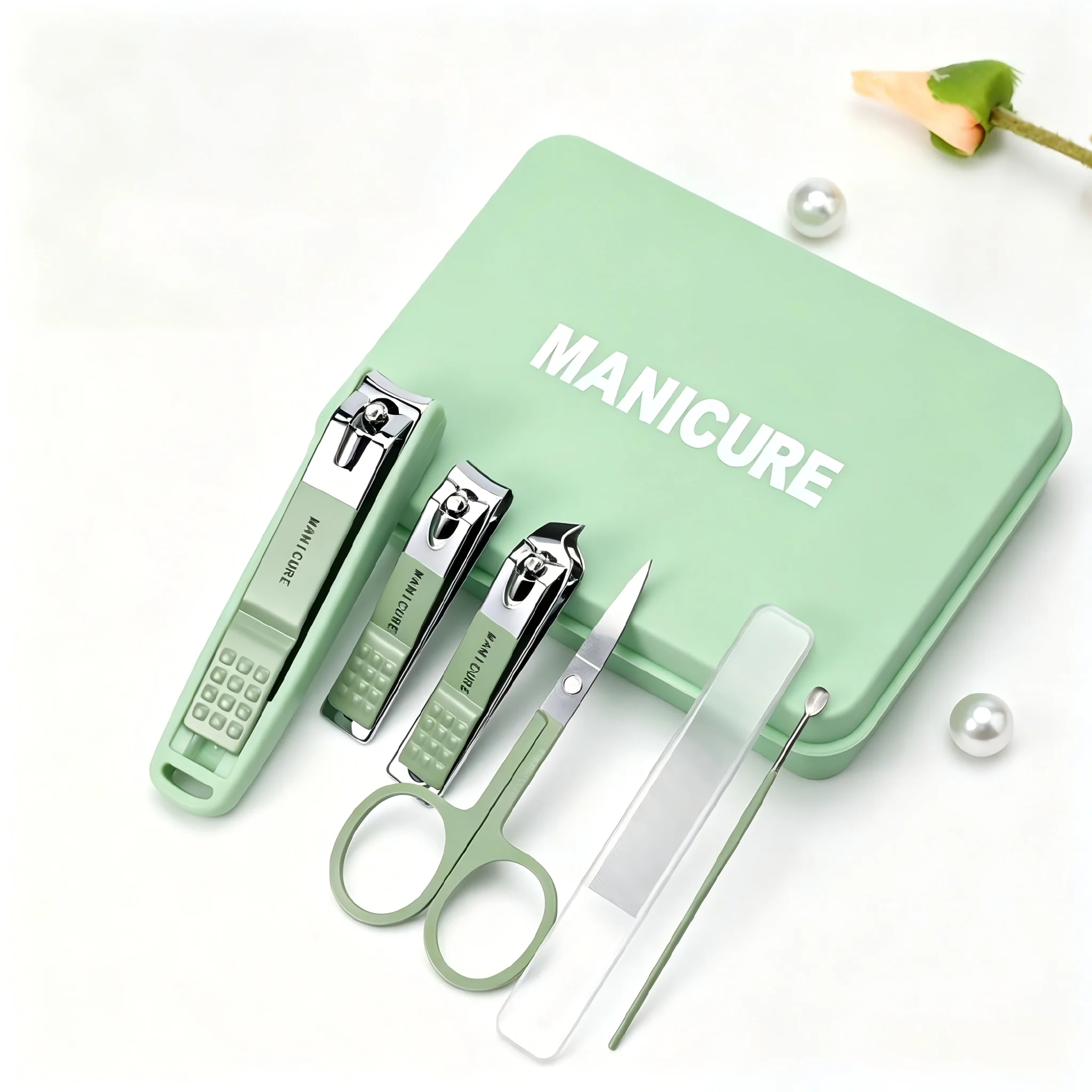 Nail Care Kit Mens - Ensemble de 6 coupe-ongles à large