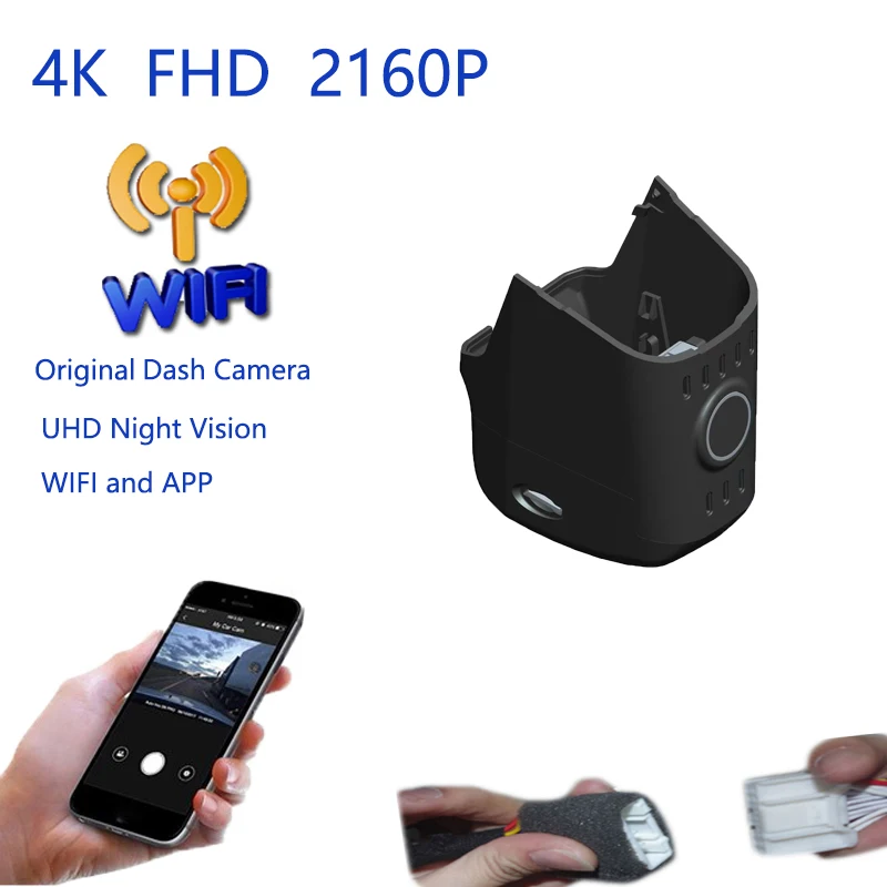 

4k Plug And Play For Porsche 911 Carrera 2025 Car Video Recorder Wifi DVR Dash Camera Dash Cam Wide Angle