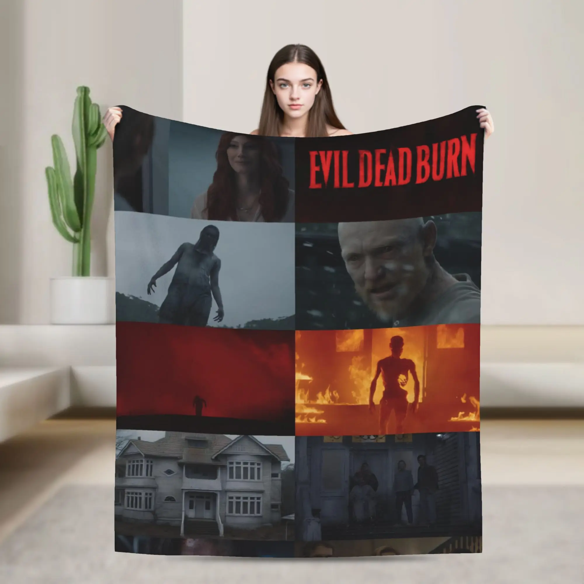 Evil Dead Burn Throw Blanket for Couch  Fuzzy Soft Plush Blanket 50x60 Inches Multi-size Bedspreads for All Seasons