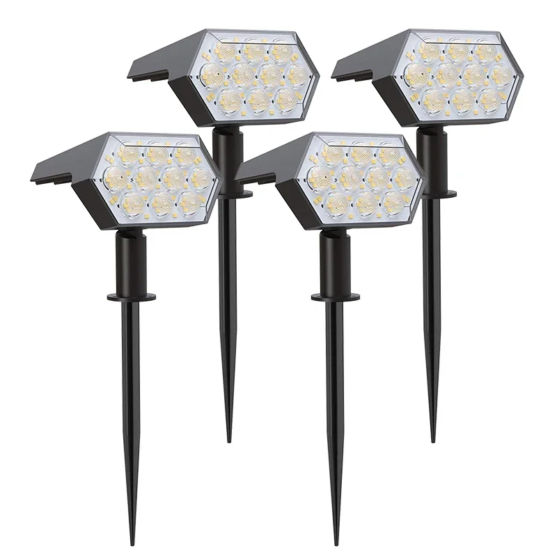 92 LED-zonneverlichting Buitenzonne-spotverlichting Buiten IP67 Waterdichte zonne-tuinverlichting 2 in 1 voor tuinveranda