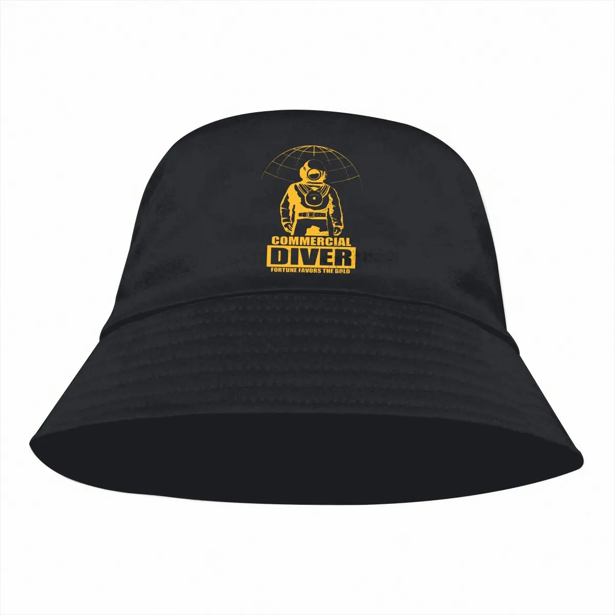 Commercial Diver Yellow Unisex Bucket Hats Dive Scuba Diving Hip Hop Fishing Sun Cap Fashion Style Designed