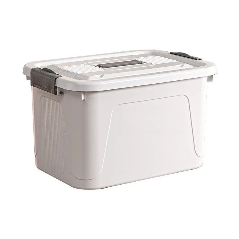 

Plastic storage box Large capacity Large finishing box Household thickened dustproof with cover Quilt Clothes Bedroom storage