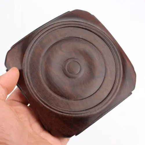 Ebony Wood Fishbowl Stand Bonsai Ceramic Stone Vase Flower Pot Rack Base