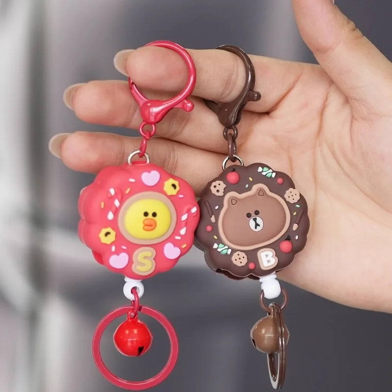 

New creative design, Brown Bear retractable keychain, high-value, stylish, portable lanyard, cute and cartoon student bag charm