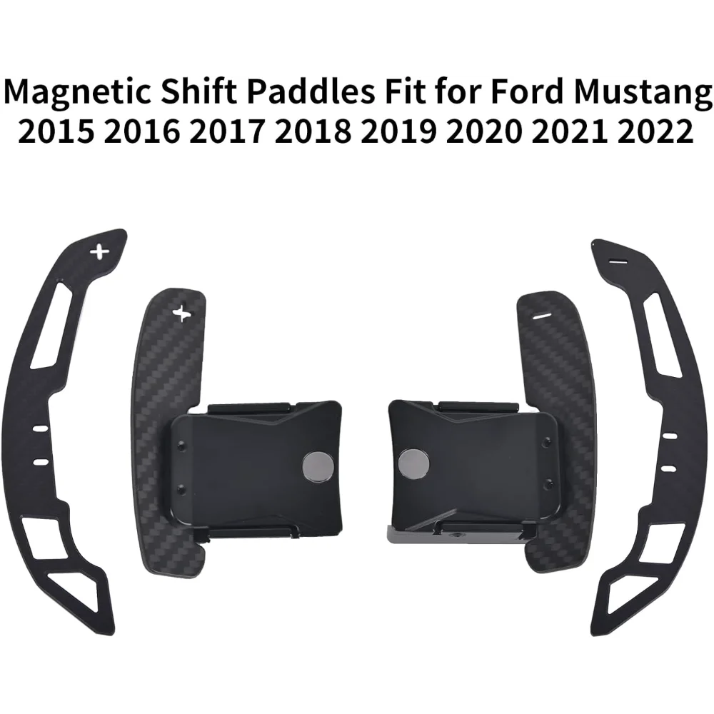 

Magnetic Steering Wheel Paddle Shifter Carbon Fiber Paddle Extension Interior Decoration Accessories For Ford Mustang 2015-2022