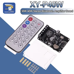 30W 40W Stereo Bluetooth Receiver Power Amplifier Dual-Channel Board 12V 24V High Power Digital Module for DIY XY-P40W