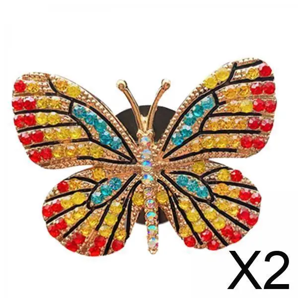 

Автомобильный зажим для вентиляционного отверстия в форме бабочки со стразами, блестящий сплав, освежитель, аксессуар для внедорожника, для женщин и девочек, декор интерьера