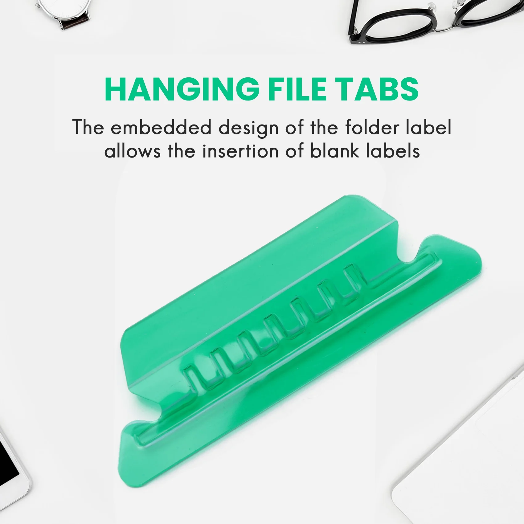 120 set di schede per cartelle di file sospese multicolori con inserti vuoti, schede di file sospese in plastica da 2 pollici per cartelle sospese