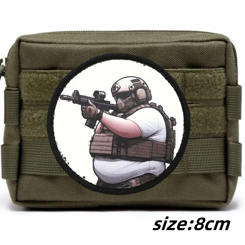 American Flag Girl Printed Patch Gun Morale Badge Military Tactical Patches Backpack Armband  Hook and Loop Stickers for Clothes