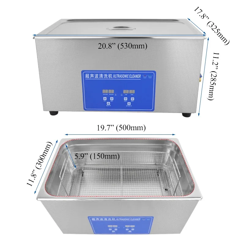 22L 6gal. Digital Ultrasonic Cleaner hine, Lab  Cleaning Washer For Hardware PCB Glasses Lens Tools Glassware Engin