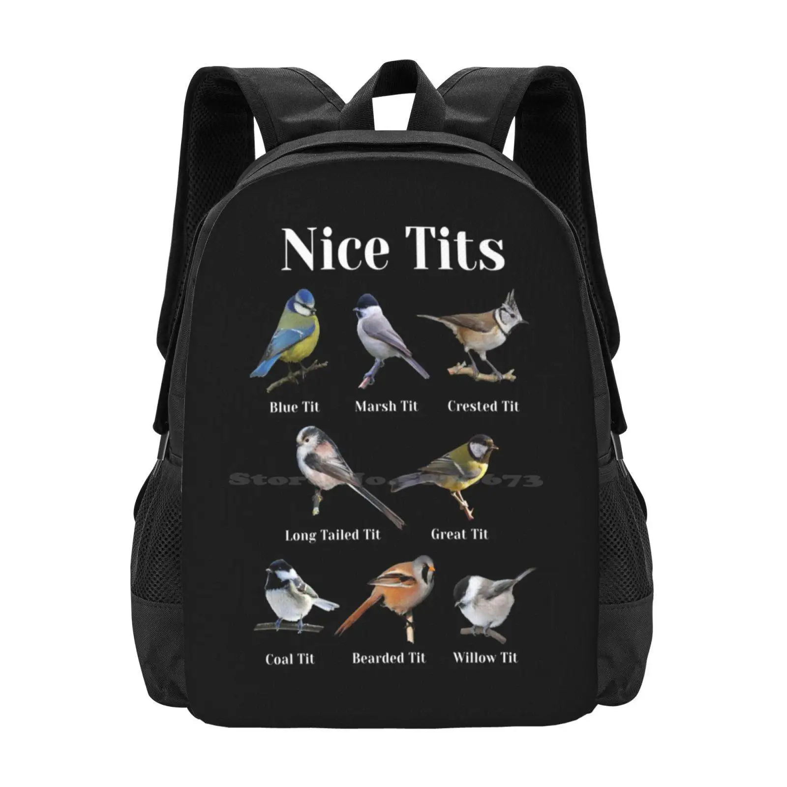 Nice Tits Funny Bird Watching Gift Hot Sale Backpack Fashion Bags Nice Tits Bird Watching Bird Mom Bird Girl Bird Lover Bird