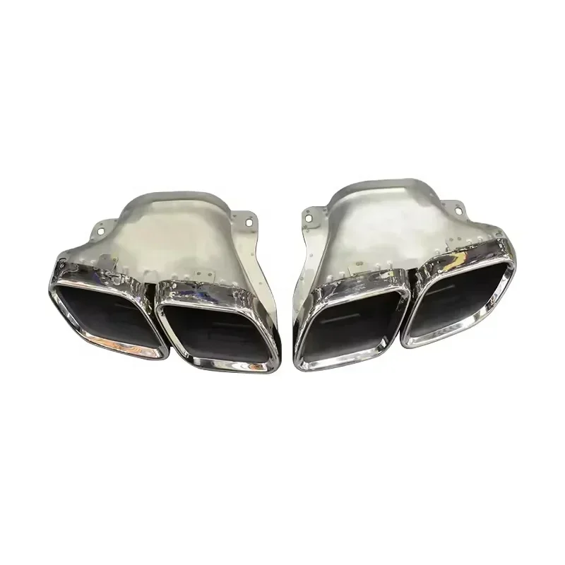 Suitable For Mercedes AMG GT63 Benz AMG GTC W167 Silver Four-Outlet Stainless Steel Rectangle Exhaust Tip