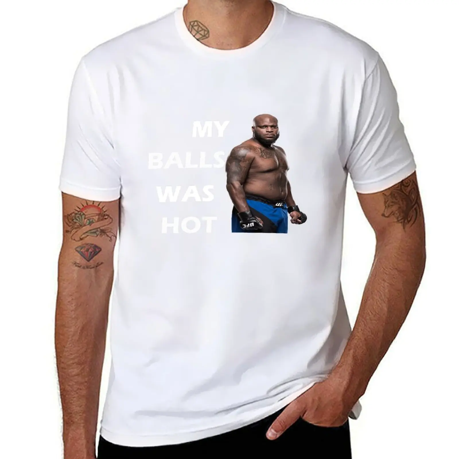

MY BALLS WAS HOT,Derrick Lewis The Black Beast T-Shirt t shirt man designer man t shirts for men casual T-Shirt