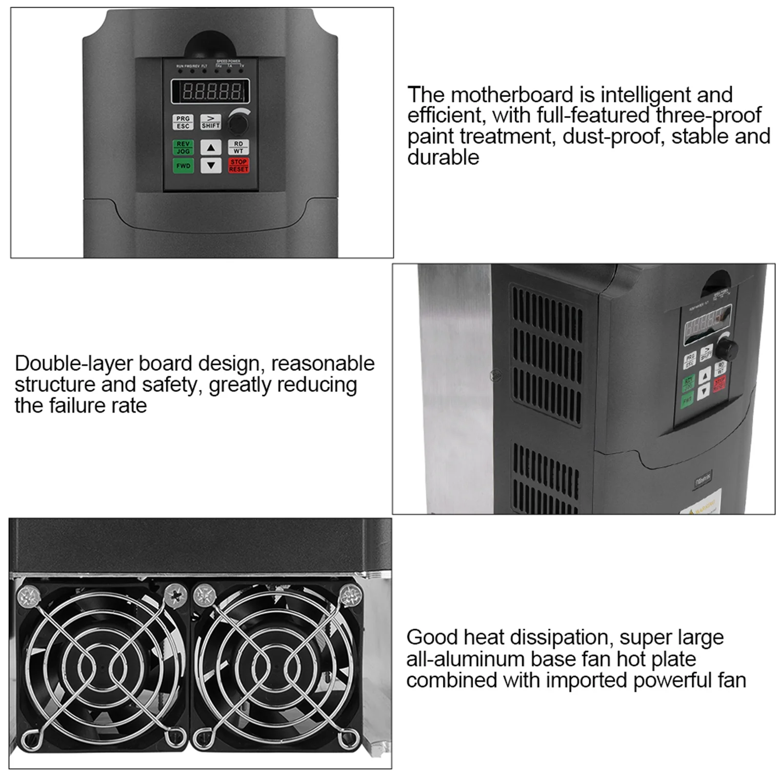 NFLIXIN Variable Frequency Drive Single Phase 220VAC Input 3 Phase 380VAC Output 7.5KW 9100-1T3-00750G