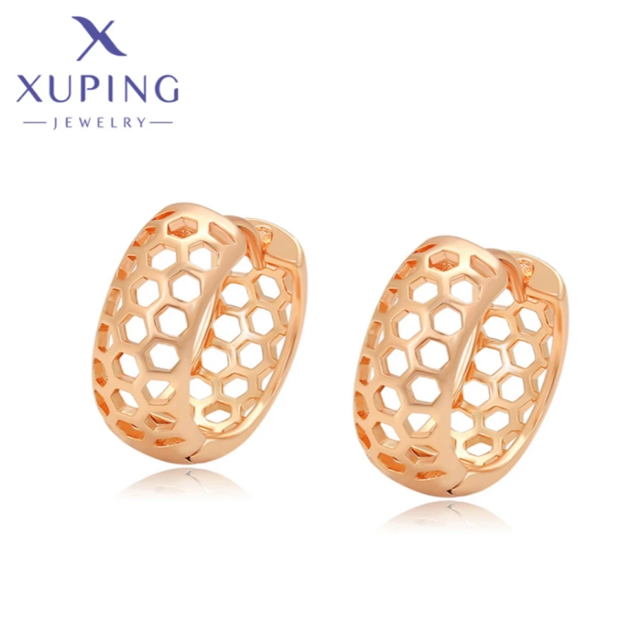 Xuping Jewelry New Arrival Fashion Simple Elegant Gold Color Hoop Earring for Women Gift X000836579