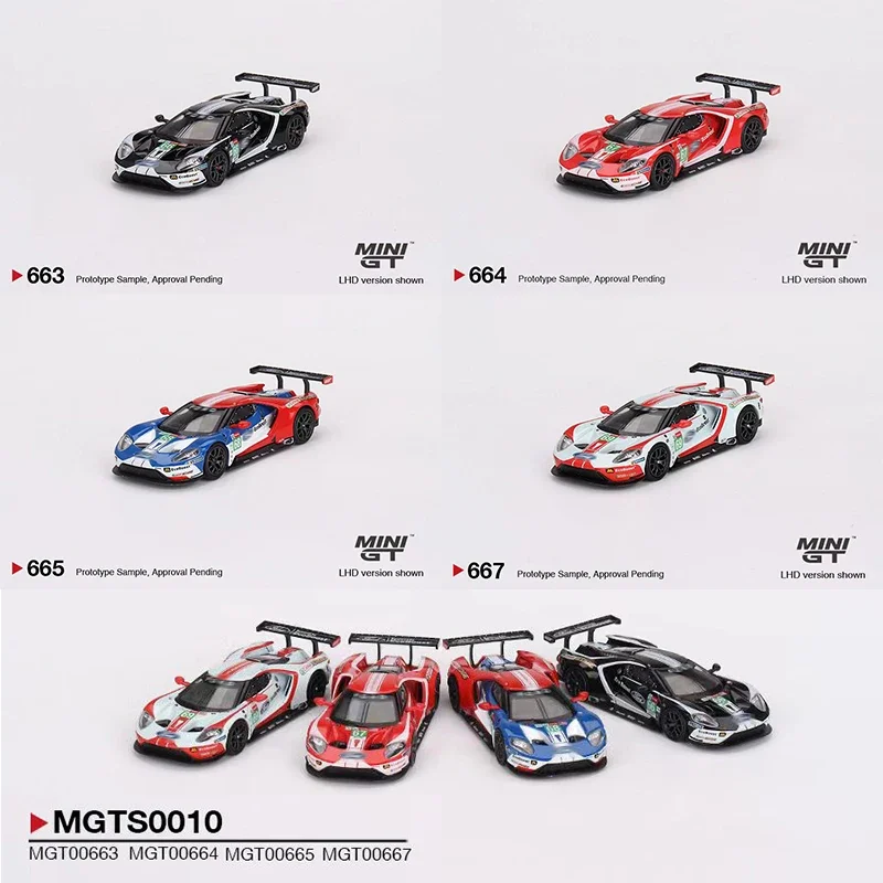 

Фонарь параметров 1:64 LMGTE PRO 2019, 24 часа, 4 комплекта, модель автомобиля под давлением FORDGT, игрушки